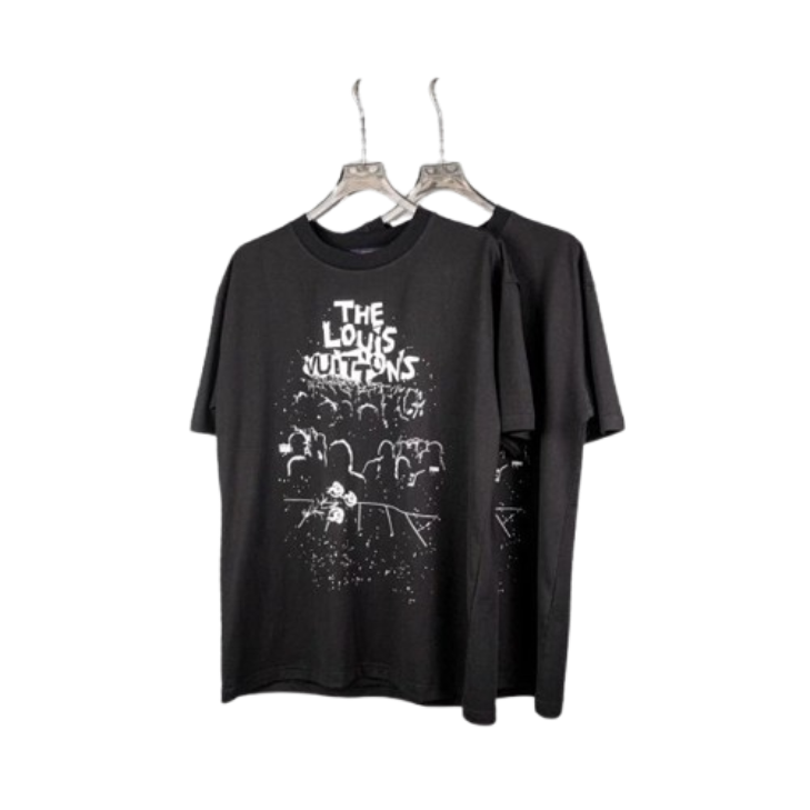 Louis Vuitton The Louis Vuittons Black Graphic T - Shirt