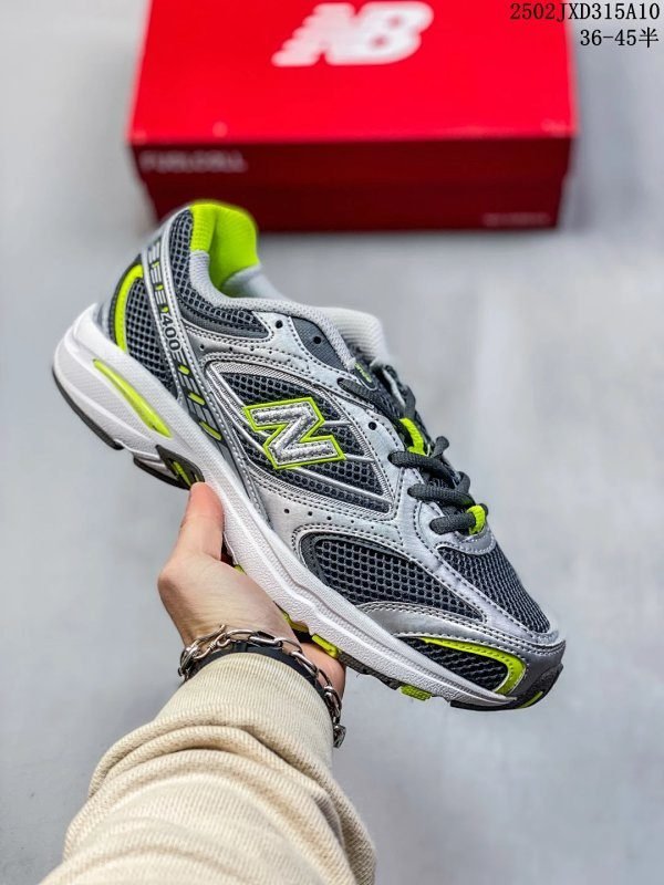 New Balance 400 Intriguing Gray Green Shoes