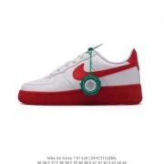 Nike Air Force 1'07 Lv8 White/Red Eye - Catching Shoes
