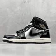 Nike Air Jordan 1 Black Silver Stylish Shoes