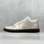 Nike Air Jordan 1 Low - Elegant Beige/White Shoes