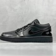 Nike Air Jordan 1 Low: Sleek Black Patent