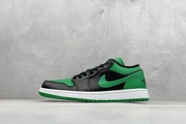 Nike Air Jordan 1 Low: Black & Green, Fresh Look!