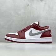 Nike Air Jordan 1 Low: Burgundy & White Mix