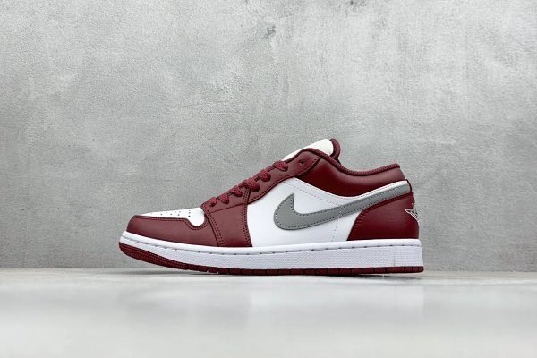 Nike Air Jordan 1 Low: Burgundy & White Mix