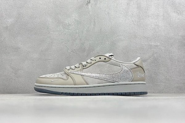 Nike Air Jordan 1 Low x Stussy Cool Grey