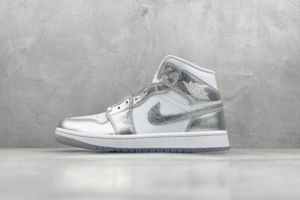 Nike Air Jordan 1 Metallic - Silver White