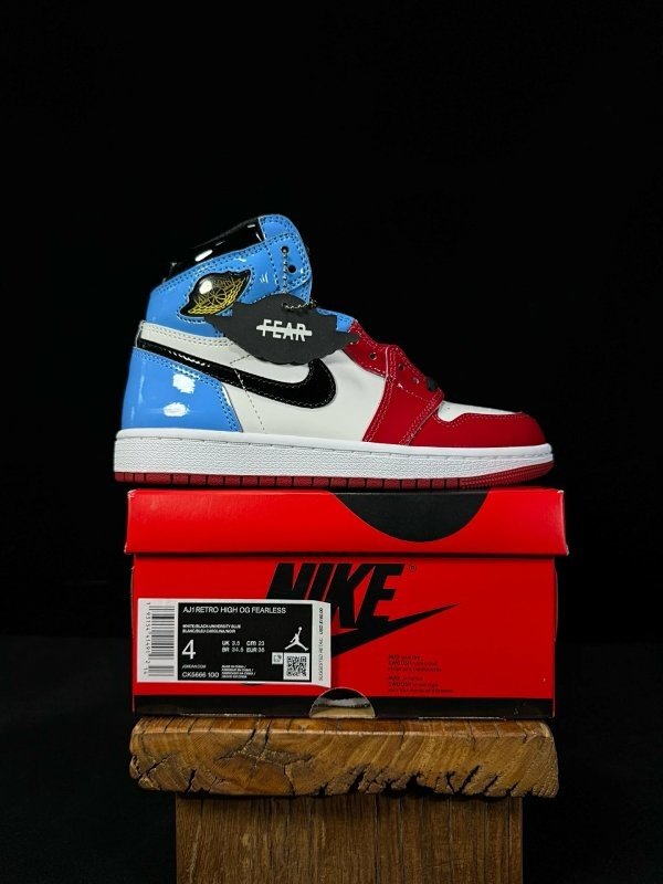 Nike Air Jordan 1 Retro: Fearless Red, Blue & White Triumph