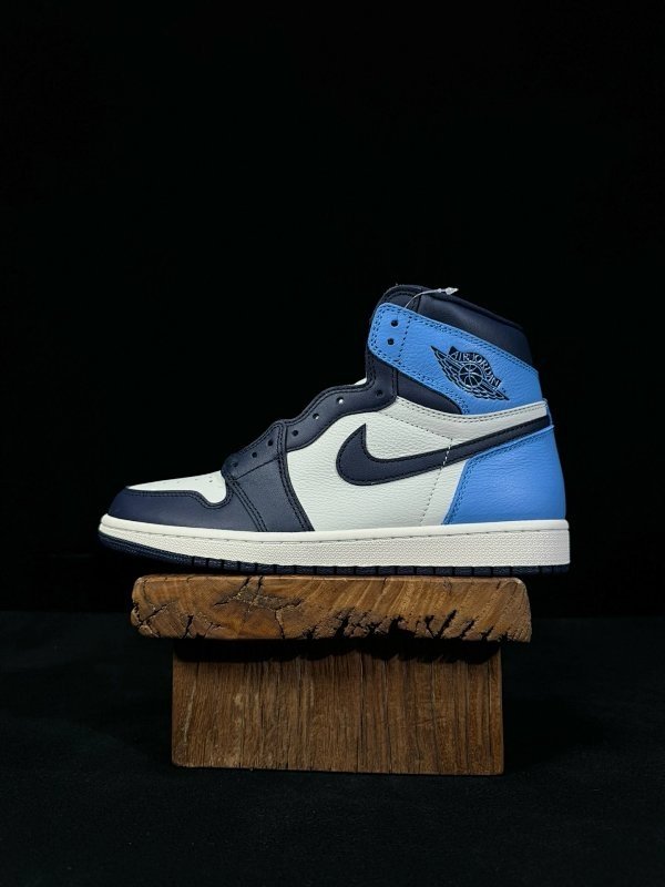 Nike Air Jordan 1 - Tri - Tone Navy & Light Blue