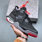 Nike Air Jordan 4 Black Red Stylish Shoes