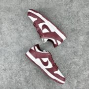 Nike Dunk Low Burgundy & White New Look