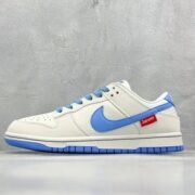 Nike Dunk Low Supreme: White/Blue Supreme Style
