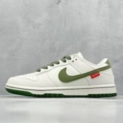 Nike Dunk Low Supreme White Green Novelty