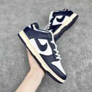 Nike Dunk Low White Navy: Elegant Sneakers