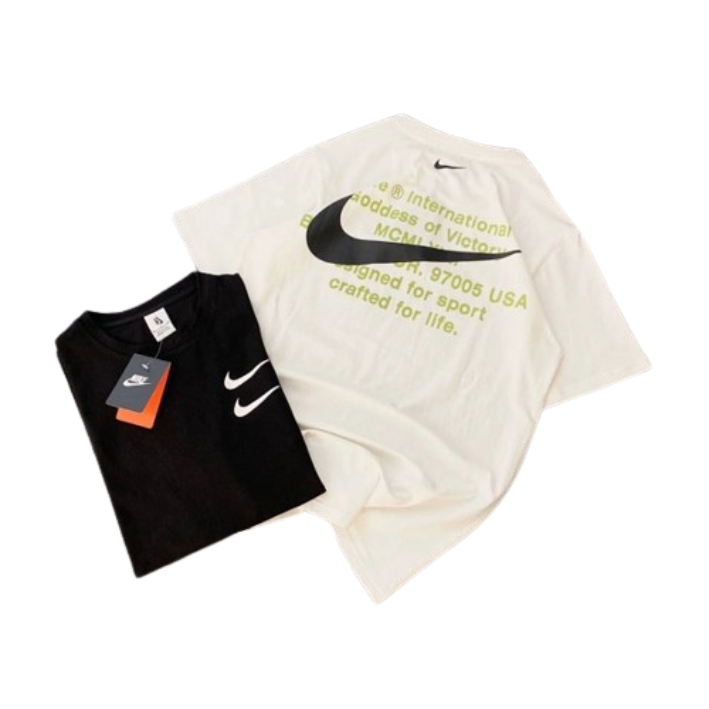 Nike Black&White Swoosh Logo T-Shirt