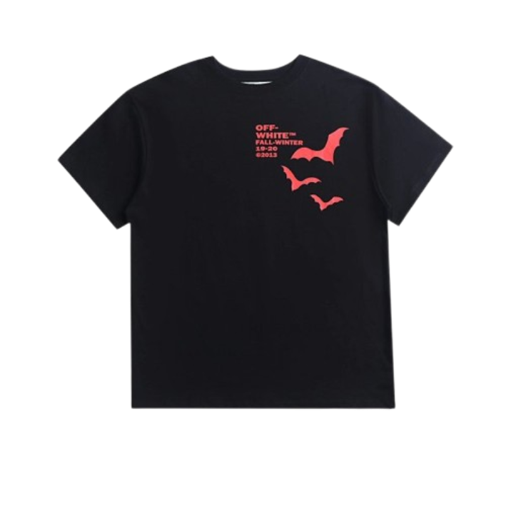 OFF-WHITE 2019 Bat Graphic Black T-Shirt