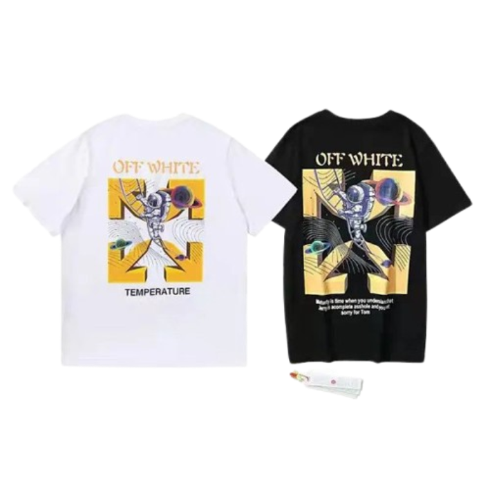 Off White Temperature Stylish Black & White T-Shirt