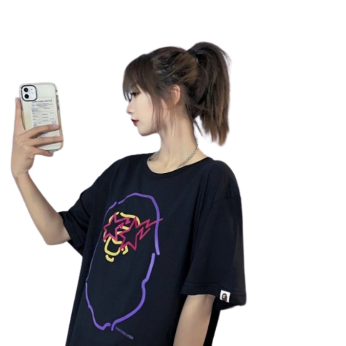 Oversized Black Graphic T - Shirt