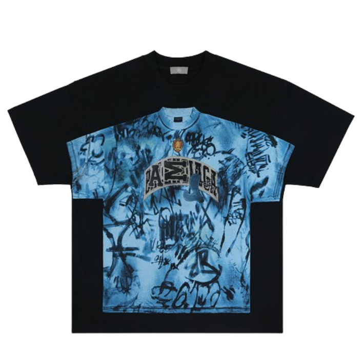 Palace: Striking Blue Black Graffiti T-Shirt