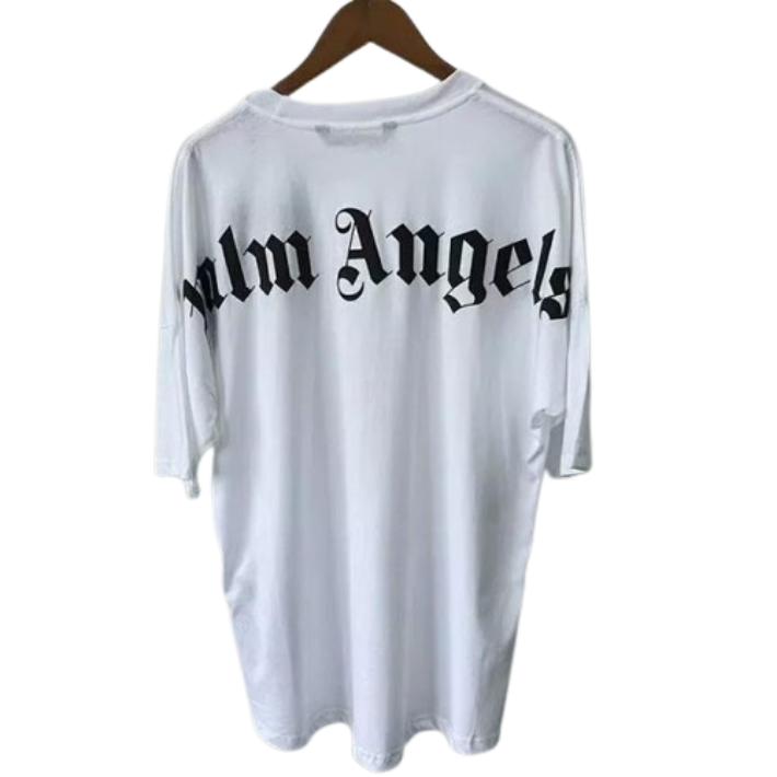 Palm Angels Logo Print White T-Shirt