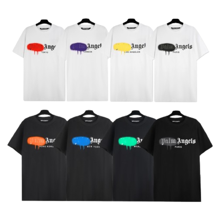 Palm Angels Signature: City Logo White/Black Tees