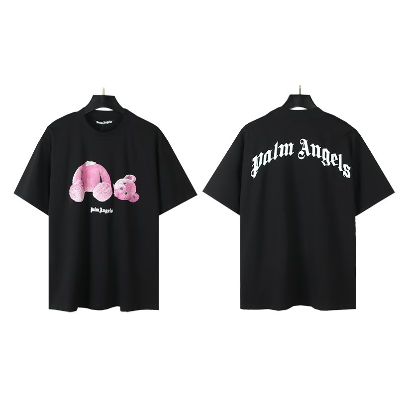 Palm Angels Pink Teddy Black Graphic