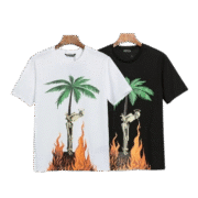 Palm Skeleton White Graphic T-Shirt