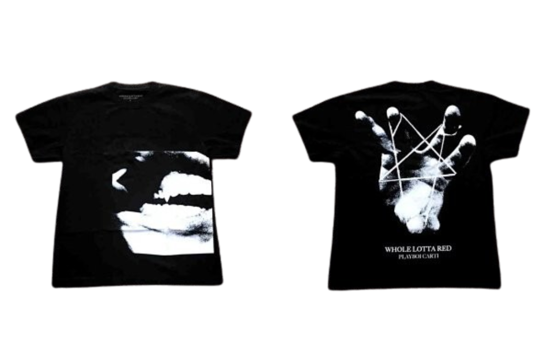 Playboi Carti Red-themed Black T-Shirts