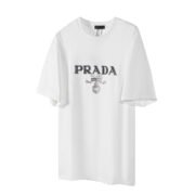 Prada Embroidered White Logo