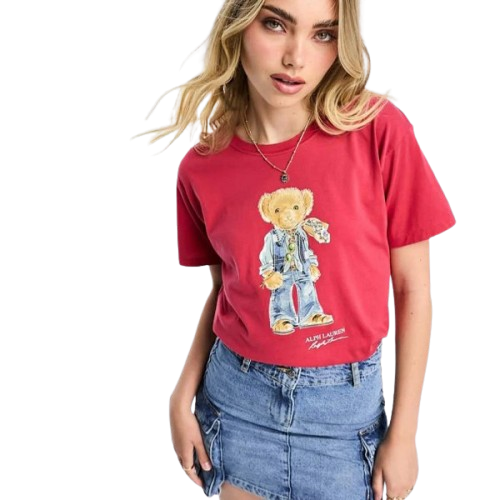 Ralph Lauren: Teddy Bear Red Graphic Tee