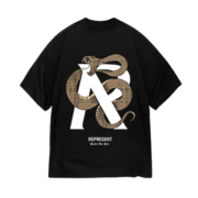 Represent's Snake Graphic Black Tee
