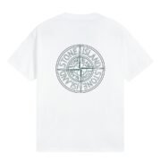 Stone Island White Compass Logo