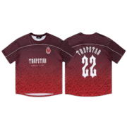 Trapstar: Bold Red Football Jersey T-Shirt