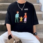 VANS Family Illustration Graphic Bold Black Tee