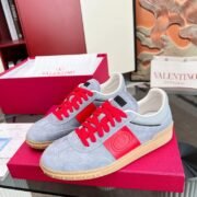Valentino's Distinctive Grey - Red Sneakers