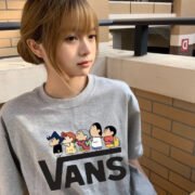 Vans Crayon Shin - chan - Gray Graphic Tee