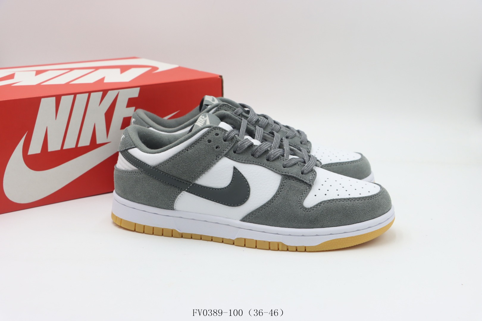 SB - Gray & White Low - Top Board Shoes