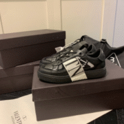 Valentino Black Reflective Lace Ups